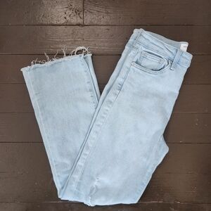Just Black Denim Women's High Rise Straight Leg Light Blue Jeans